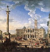 PANNINI, Giovanni Paolo The Piazza and Church of Santa Maria Maggiore ch oil painting artist